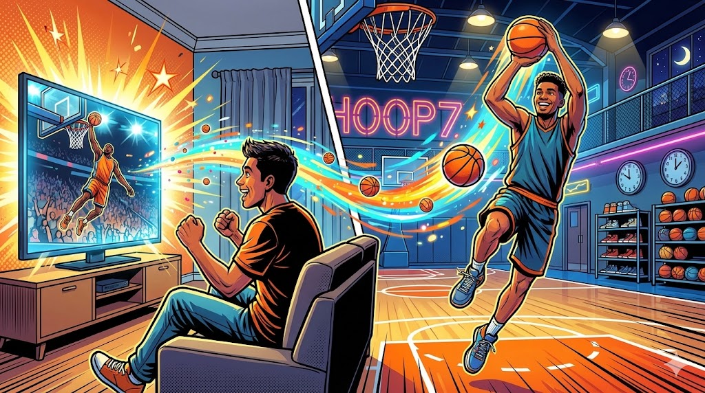 観るだけじゃ足りない。「憧れ」を「体験」に変える場所。NBA・Bリーグの熱狂を、大阪HOOP7で体感せよ